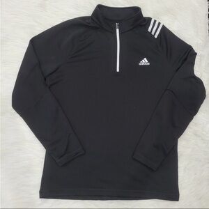 Adidas French Terry 1/4 Zip Golf Pullover Sweatshirt in black Sz.L